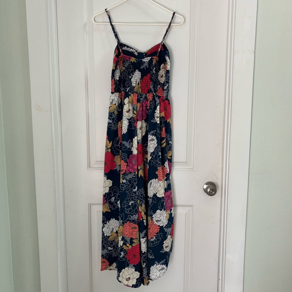 Band of the Free Floral Jumpsuit with Spaghetti Straps Wide Leg Pockets - Picture 3 of 15